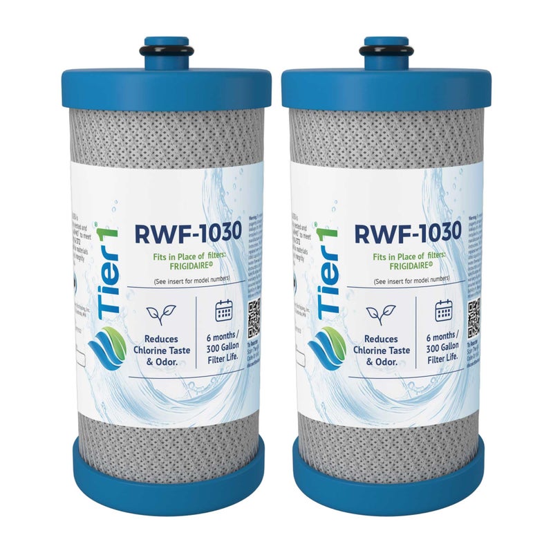 Tier1 RWF1030 WF1CB Refrigerator Water Filter | Replacement for Kenmore 469906, RG100, WF284, NGRG2000, PS503627, 469910 Filter - Up to 12 Months Supply | Easy Install | Great Tasting Water (2-pk) - Image 1